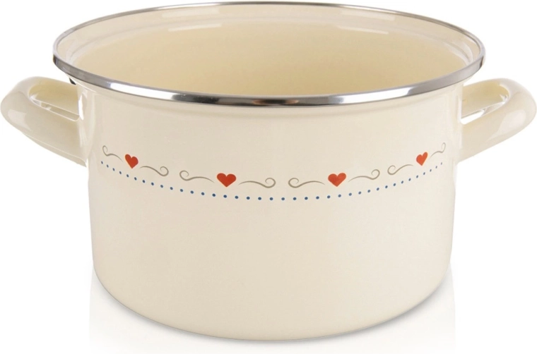 Pentola smaltata color crema TONCA 22 cm, 4 l