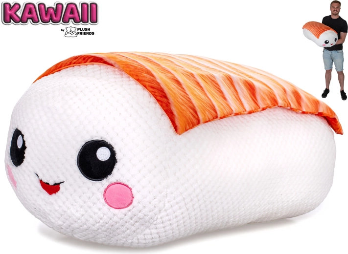 Plush Friends Kawaii sushi nigiri di peluche salmone 60 cm