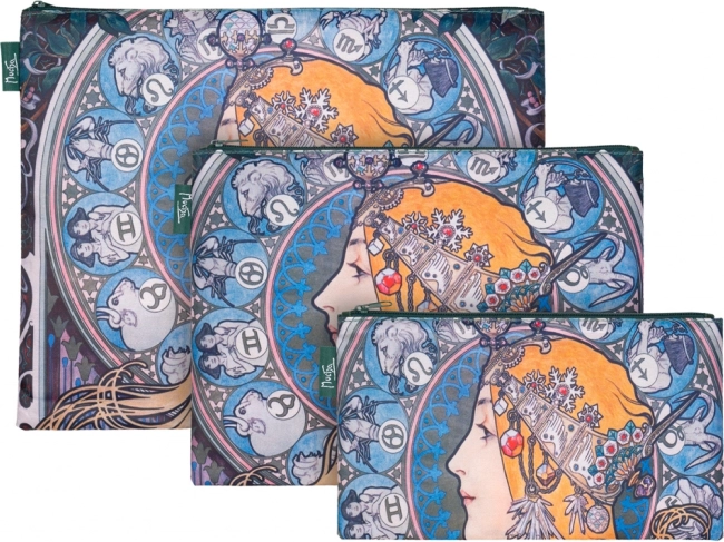 Set 3 pochette Mucha Zodiac