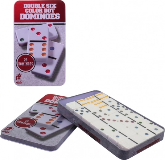 Domino in scatola di metallo per bambini
