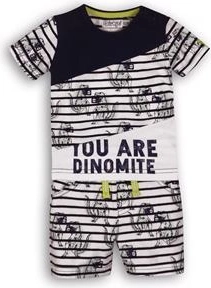 Set per bambini DIRKJE Dinomite, blu navy/bianco