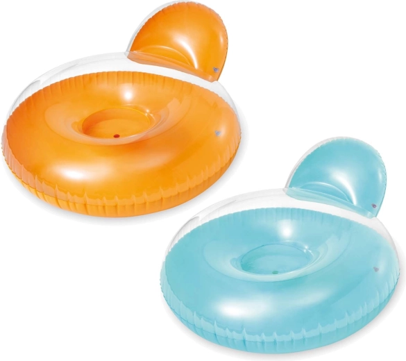 Poltrona gonfiabile per l’acqua 137 × 122 cm blu