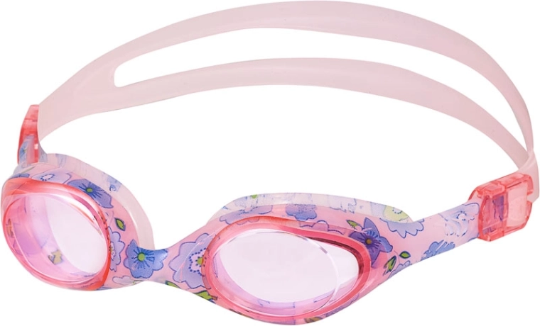 Occhialini da nuoto per bambini rosa con motivo floreale