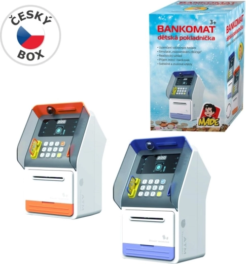 MaDe salvadanaio per bambini stile bancomat con riconoscimento facciale