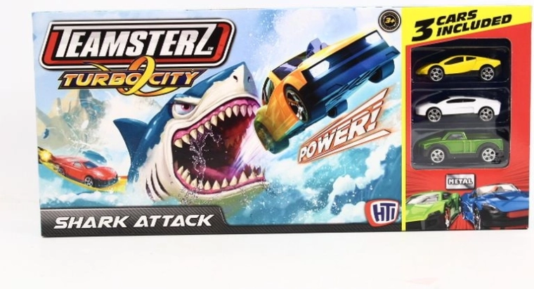 Pista Teamsterz Attacco dello Squalo con lanciatore e 3 automobiline