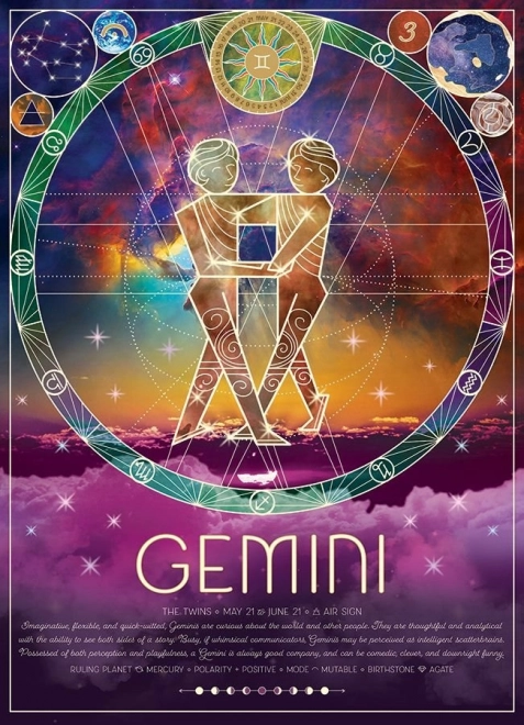 Puzzle Segni zodiacali Gemelli 500 pezzi