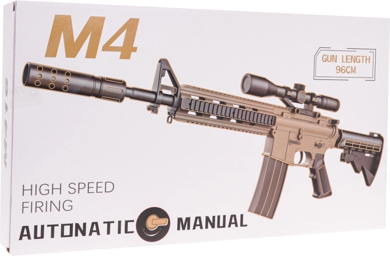 Fucile giocattolo M4 con sfere di gel e accessori