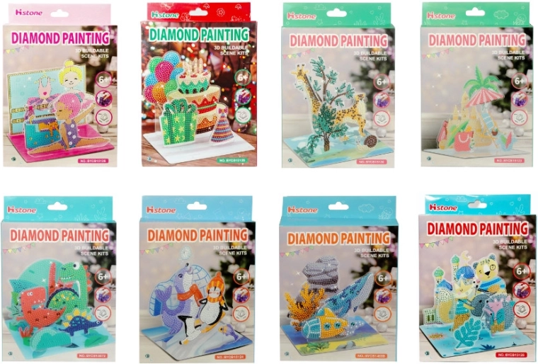 Mosaico di diamanti scena 3D – set creativo