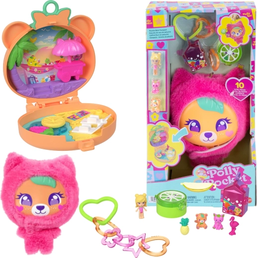 Polly Pocket set compatto orsetto di peluche con personaggini e accessori