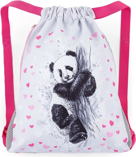 Sacchetto scuola Bagmaster per scarpe e ginnastica panda