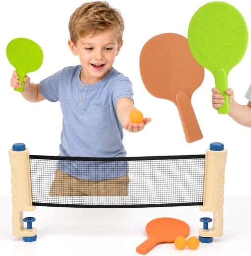Set da ping-pong da tavolo Woopie con rete regolabile