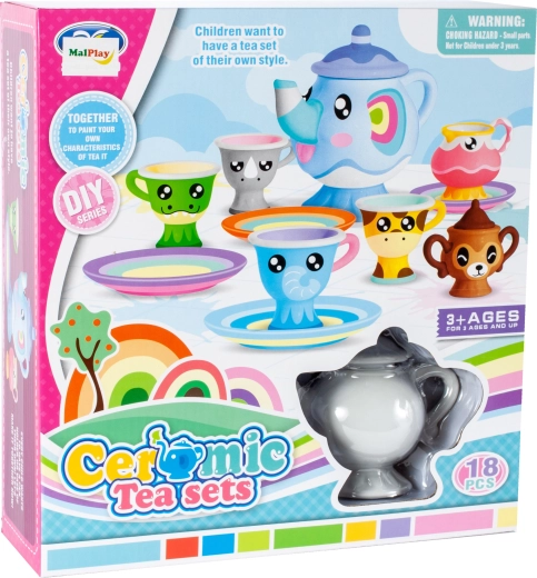 Set da tè in porcellana da dipingere DIY
