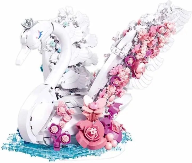 Set di costruzioni Sluban Pleyerid cigno con illuminazione a LED
