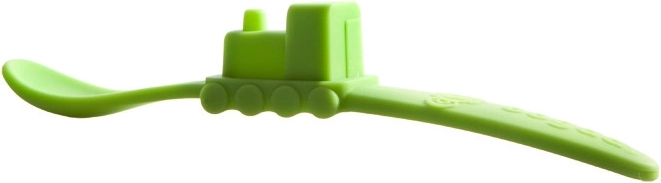 Cucchiaio Oogaa a forma di trenino verde