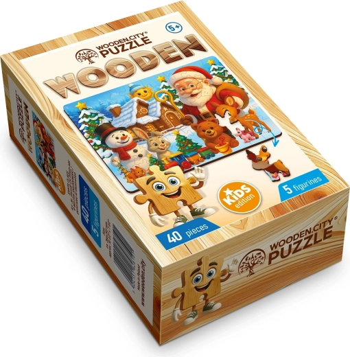 Puzzle in legno WOODEN CITY Babbo Natale, 40 pezzi