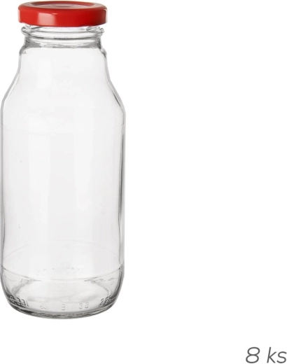 Bottiglia in vetro con tappo metallico 0,33 l (8 pz)