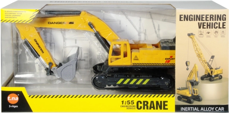 Escavatore cingolato da costruzione 1:55 con elementi in metallo