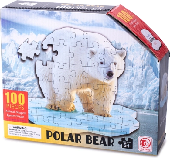 Puzzle sagomato orso polare 100 pezzi
