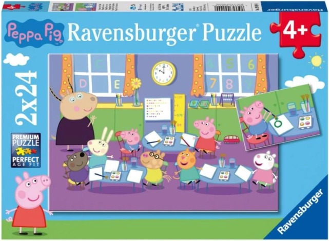 Puzzle Ravensburger Peppa Pig 2×24 pezzi – classe