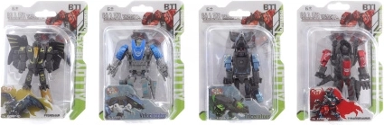 Robot dinosauro in metallo trasformabile in robot