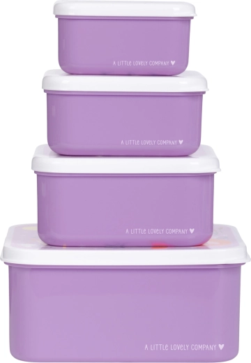 A Little Lovely Company set di quattro contenitori per merenda Principesse