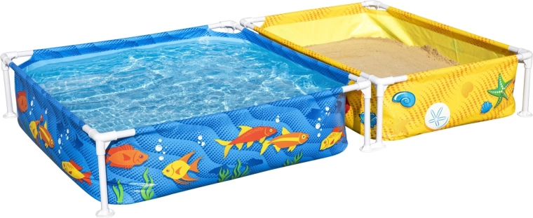 Bestway My First Frame Pool – set piscina per bambini e sabbiera 213 × 122 × 30,5 cm