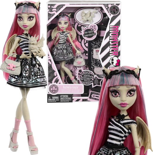 Monster High bambola Rochelle Goyle 26 cm Creeproduction con accessori e animaletto Roux