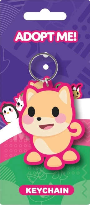 Portachiavi ADOPT ME V1 in PVC con anello in metallo