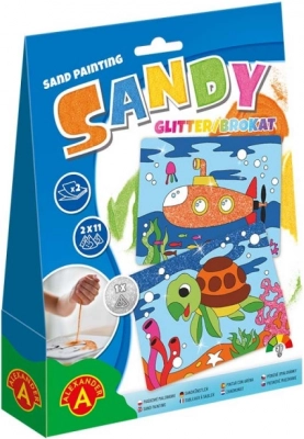 Quadri di sabbia tartaruga e sottomarino