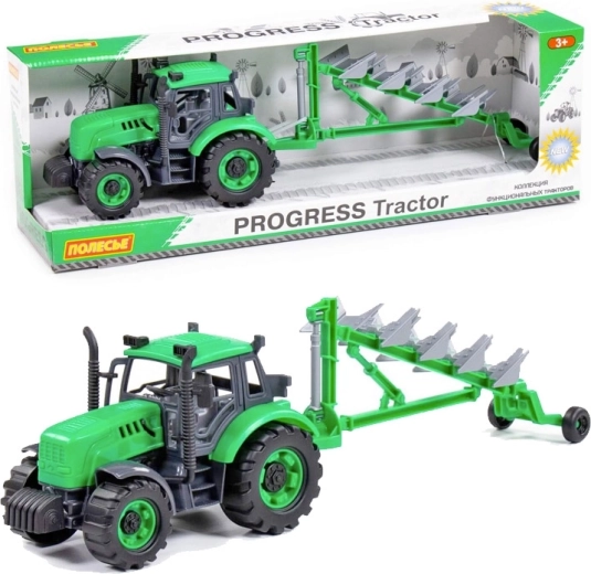 Trattore con aratro a inerzia verde POLESIE