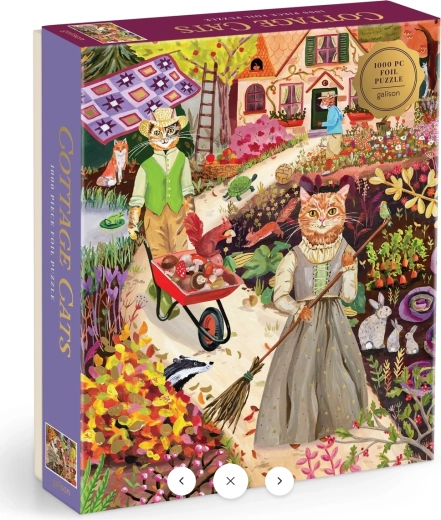 Puzzle metallici Galison Gatti in campagna, 1000 pezzi