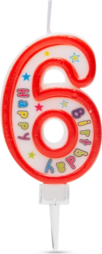Candela per torta numero 6