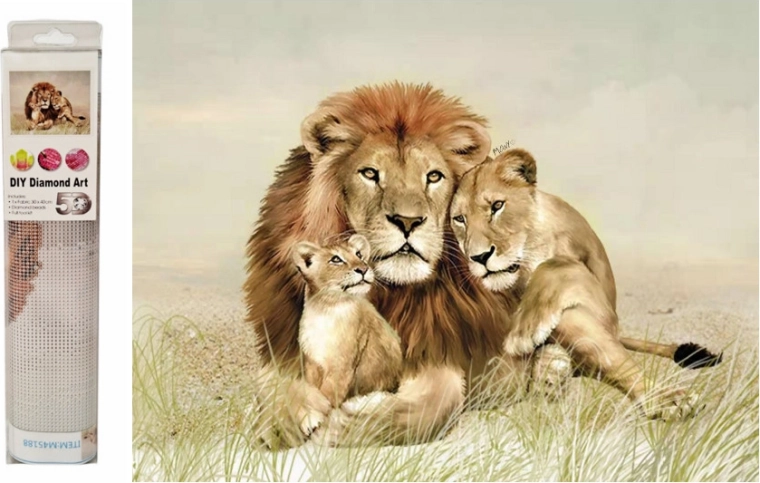 Mosaico di diamanti – leoni