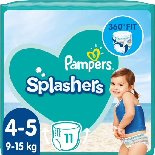Pampers Splashers pannolini a mutandina per l’acqua taglia 4 (9–15 kg, 11 pz)