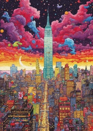 Puzzle ART PUZZLE WOWO Series: New York colorato 1000 pezzi
