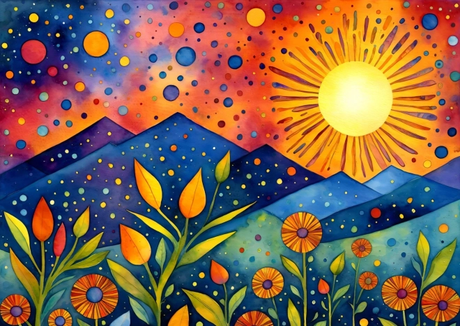 Puzzle Pioggia al tramonto 1000 pezzi