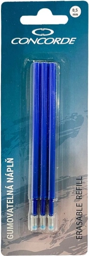 Ricariche per penna cancellabile CONCORDE, blu, 0,5 mm, 3 pz