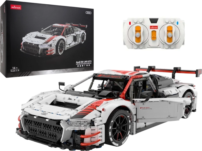Kit di montaggio del modello di auto RASTAR Audi R8 LMS GT3 1:8 bianca