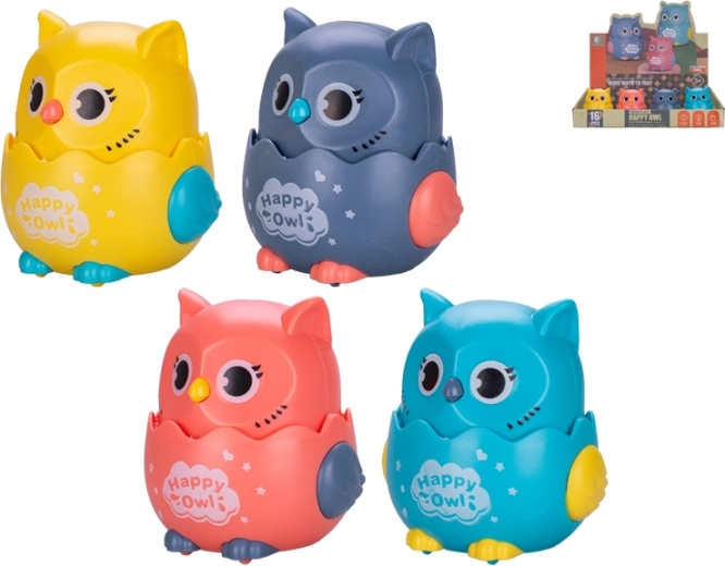Civetta che si muove premendo la testa 7 cm – giocattolo divertente per bambini dai 3 anni