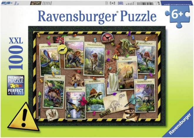 Puzzle 100 XXL collezione di dinosauri RAVENSBURGER