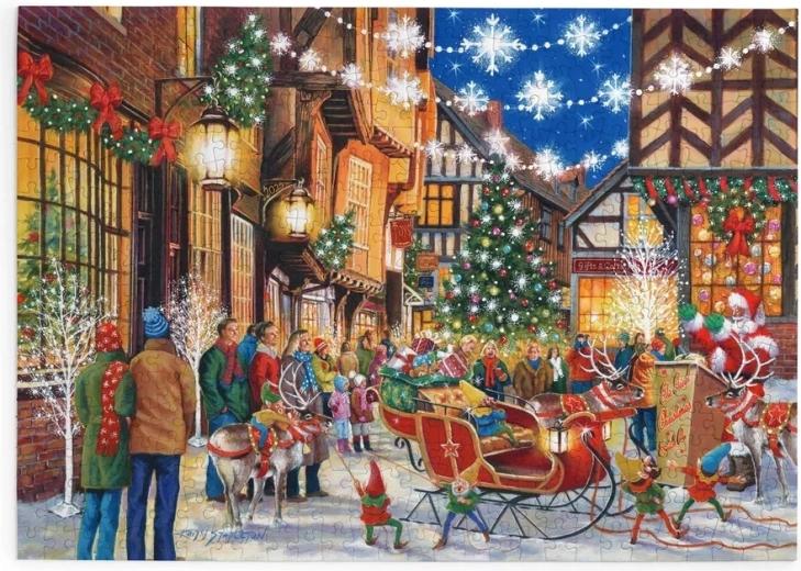 Puzzle L'arrivo di Babbo Natale con 500 pezzi grandi
