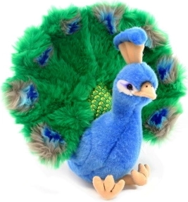 Pavone di peluche 25 cm