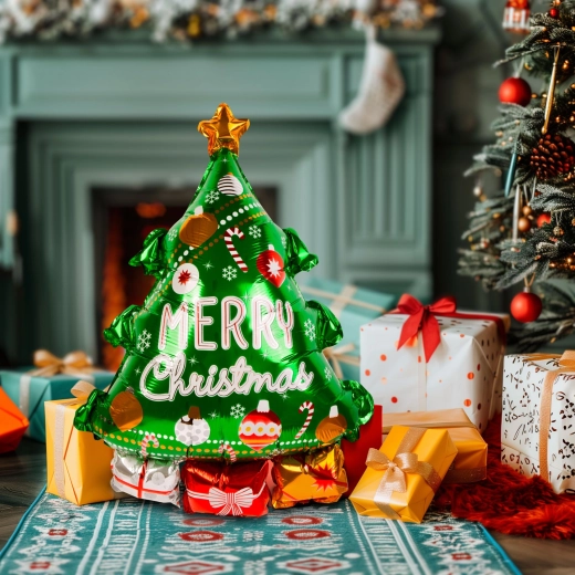 Palloncino in lamina a forma di albero di Natale 80 × 55 cm