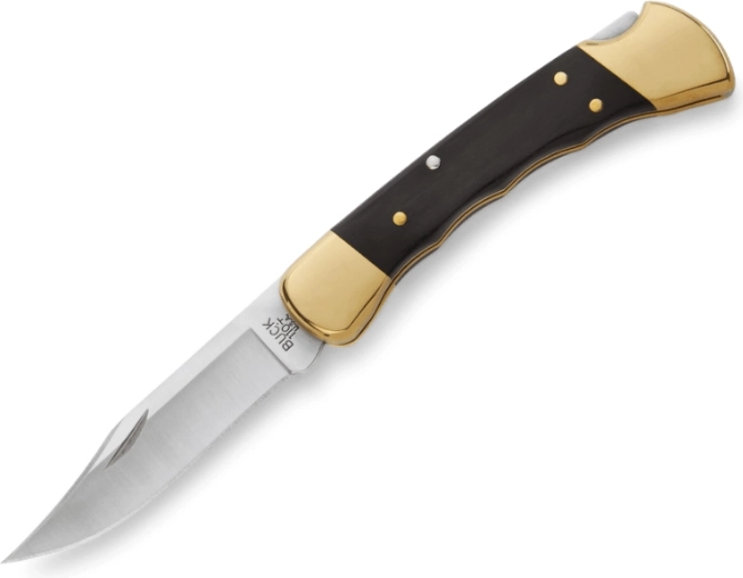 Buck 110 Folding Hunter Finger Grooved coltello da caccia pieghevole con fodero
