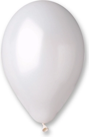 Palloncini metallizzati perlati 10" bianchi
