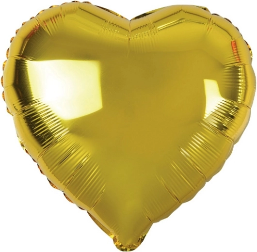 Palloncino in foil a forma di cuore oro 46 cm