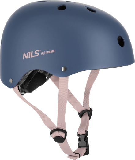 Casco NILS Extreme pro per pattinaggio e ciclismo – blu – XS (48-52 cm)