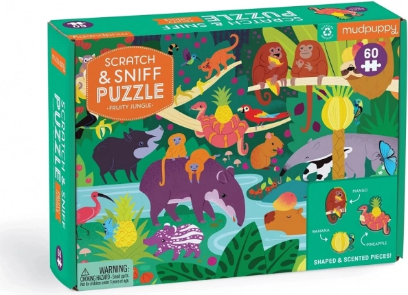 Mudpuppy puzzle profumato Giungla di frutta, 60 pezzi