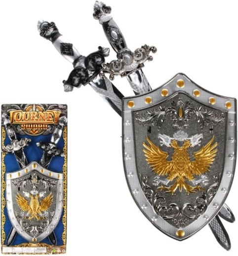 Set da cavaliere – 2 spade e scudo 20 × 29 cm