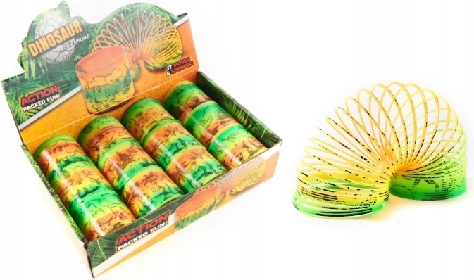 Molla giocattolo per bambini con motivo di dinosauri (12 pz in espositore)